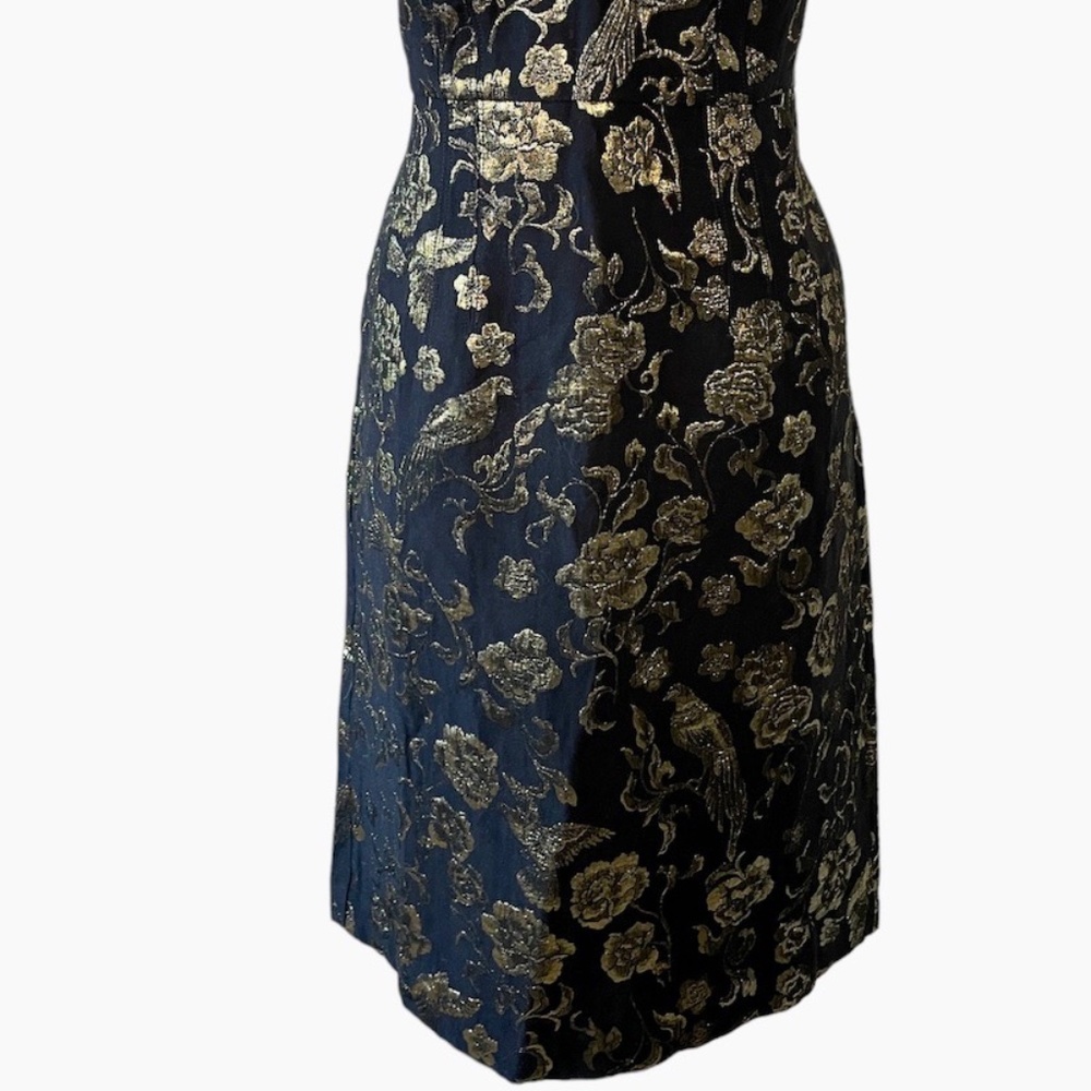 NWT Anthropologie Maeve Slim Jacquard Gold Dress Size 10 - Picture 4 of 10